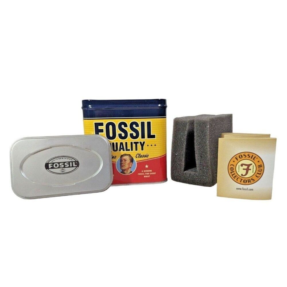Genuine Fossil Collectible Presentation Display Tin Box Member Card No Watch